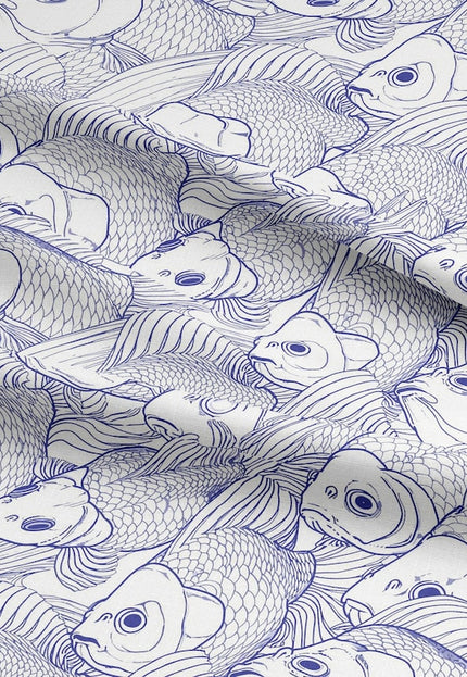 Arte japonés sobre tela de lino vintage de los años 90, por yarda, 58" de ancho, 170 g/m², 40 hojas