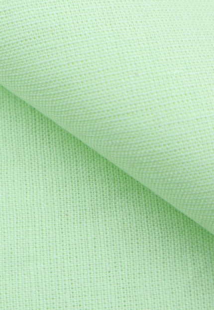 Tela para camisa de lino y algodón verde menta por yarda, 56 pulgadas de ancho, 155 g/m²