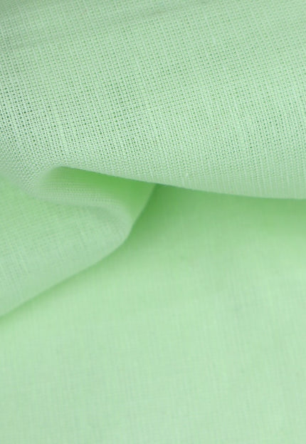 Tela para camisa de lino y algodón verde menta por yarda, 56 pulgadas de ancho, 155 g/m²
