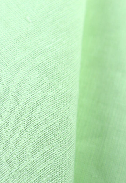 Tela para camisa de lino y algodón verde menta por yarda, 56 pulgadas de ancho, 155 g/m²
