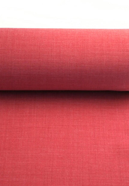 Tissu en lin rouge tomate au mètre, 58 pouces de large, 40s lea, 203 GSM