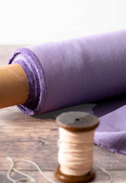 Lilac/Light Pink Linen Fabric by the yard, 58 inches wide, 40s lea, 170 GSM