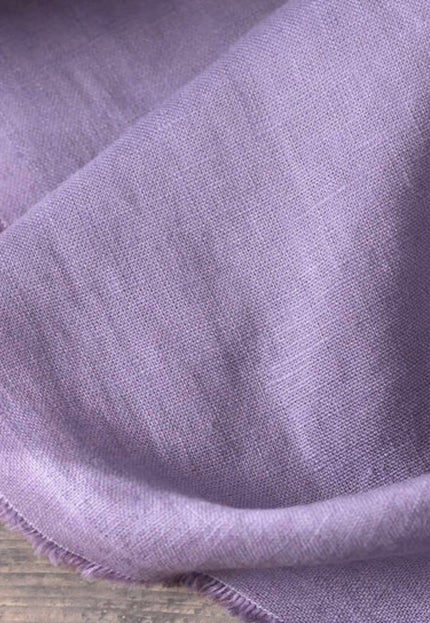 Lilac/Light Pink Linen Fabric by the yard, 58 inches wide, 40s lea, 170 GSM