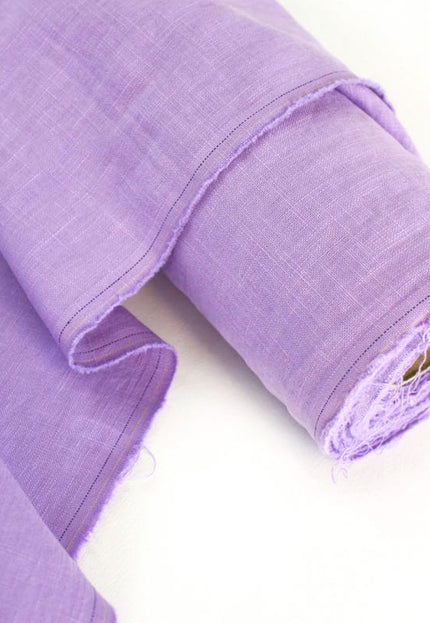Lilac Linen Fabric by the yard, 58" inches wide, 40s lea, 170 GSM
