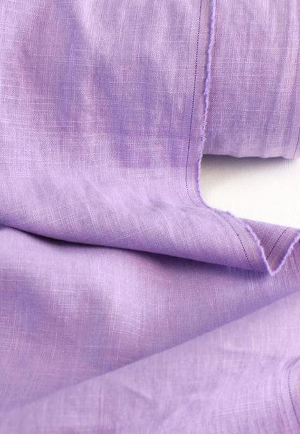Lilac Linen Fabric by the yard, 58" inches wide, 40s lea, 170 GSM