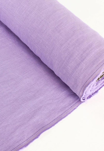 Lilac Linen Fabric by the yard, 58" inches wide, 40s lea, 170 GSM