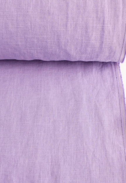 Lilac Linen Fabric by the yard, 58" inches wide, 40s lea, 170 GSM