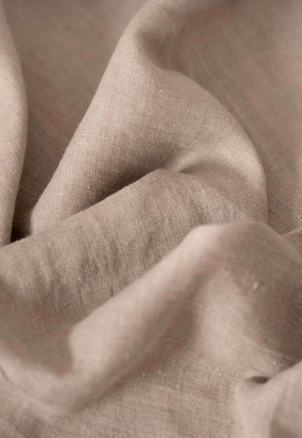 Light Brown Linen Fabric by the yard, 58 inches wide, 40s lea, 170 GSM
