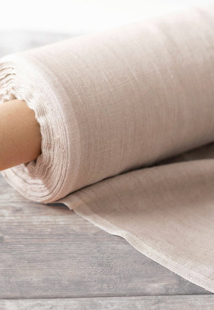 Light Brown Linen Fabric by the yard, 58 inches wide, 40s lea, 170 GSM