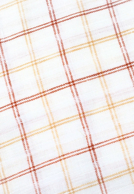 Lin biologique teint en fil, tissé à la main, à carreaux, 58 pouces de large, 183 g/m²