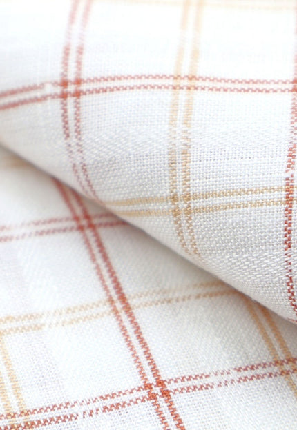 Lin biologique teint en fil, tissé à la main, à carreaux, 58 pouces de large, 183 g/m²