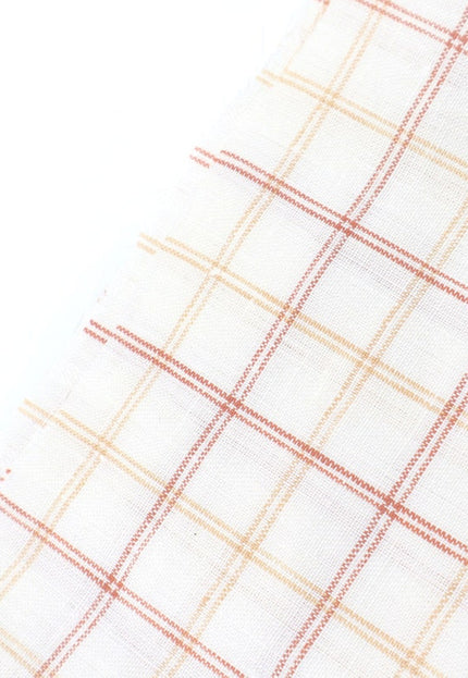 Lin biologique teint en fil, tissé à la main, à carreaux, 58 pouces de large, 183 g/m²