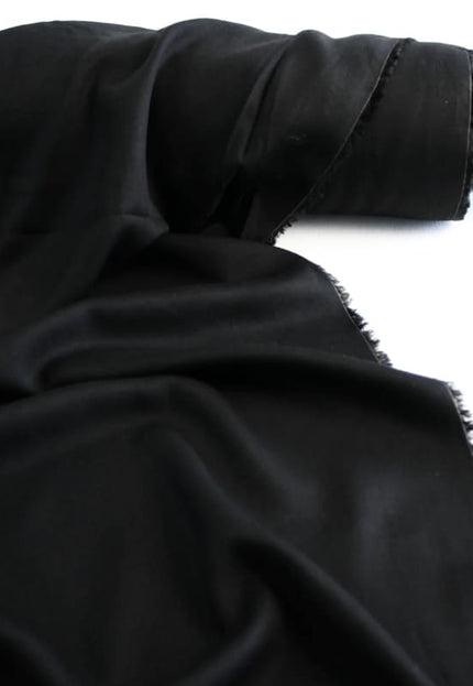 Black Tencel™ Twill Fabric by the yard, 56 inches wide, 145 GSM, Lyocell India