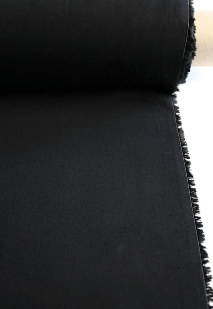 Black Tencel™ Twill Fabric by the yard, 56 inches wide, 145 GSM, Lyocell India