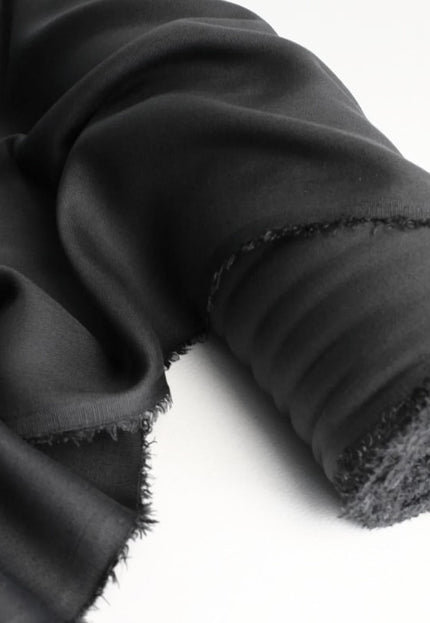 Black Tencel™ Twill Fabric by the yard, 56 inches wide, 145 GSM, Lyocell India