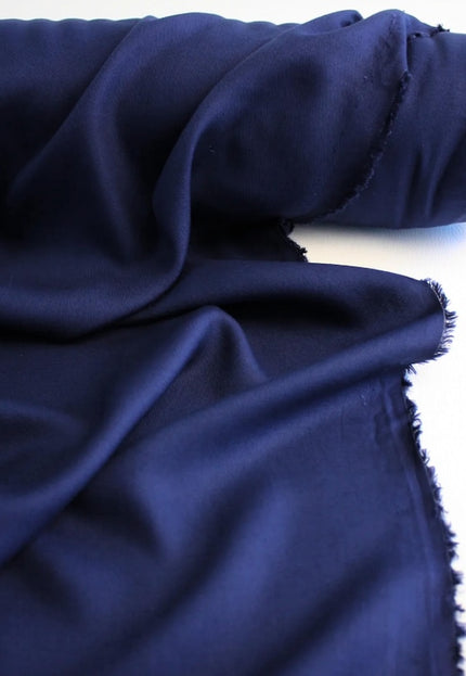 Navy Blue & Berry Brown Tencel™ Twill Fabric by the yard, 56 inches wide, 145 GSM, Lyocell India