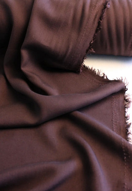 Navy Blue & Berry Brown Tencel™ Twill Fabric by the yard, 56 inches wide, 145 GSM, Lyocell India