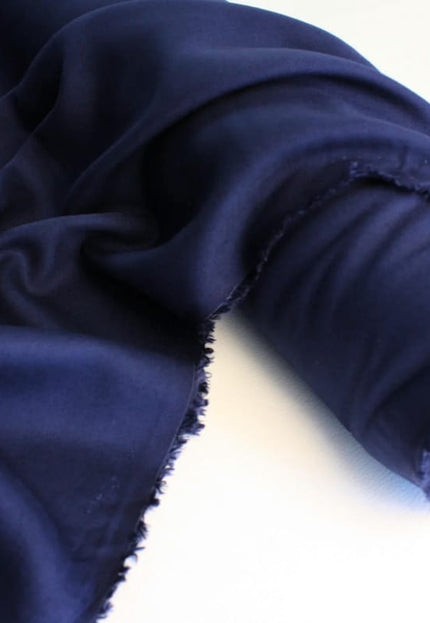 Navy Blue & Berry Brown Tencel™ Twill Fabric by the yard, 56 inches wide, 145 GSM, Lyocell India