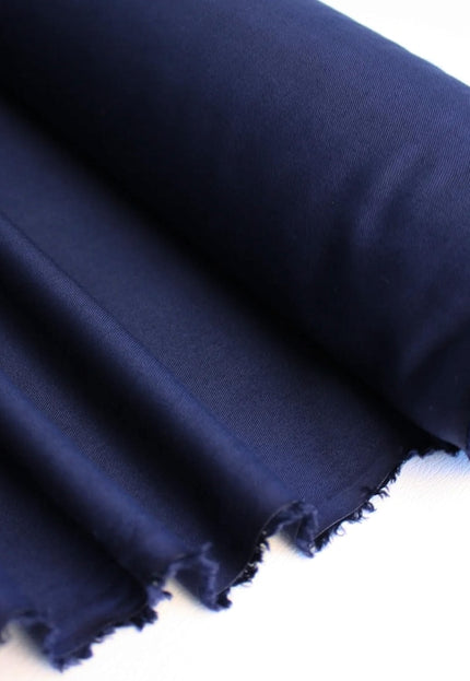 Navy Blue & Berry Brown Tencel™ Twill Fabric by the yard, 56 inches wide, 145 GSM, Lyocell India