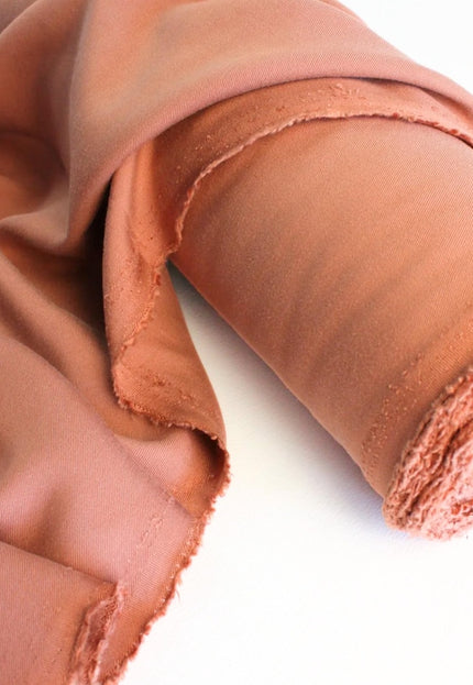 Light Pink and Brown Tencel™ Twill Fabric by the yard, 56 inches wide, 145 GSM, Lyocell India