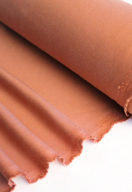 Light Pink and Brown Tencel™ Twill Fabric by the yard, 56 inches wide, 145 GSM, Lyocell India