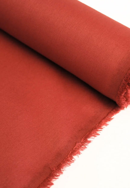 Pink and Poppy Red Tencel™ Twill Fabric by the yard, 56 inches wide, 145 GSM, Lyocell India