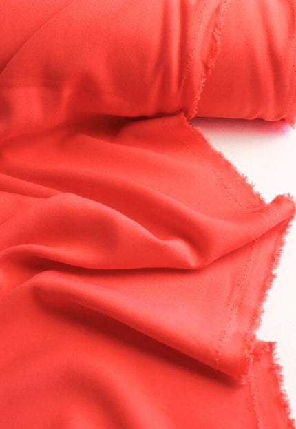 Tela de sarga Tencel™ color coral y marrón oscuro por yarda, 56 pulgadas de ancho, 145 g/m², Lyocell India