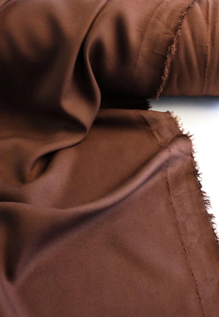 Tela de sarga Tencel™ color coral y marrón oscuro por yarda, 56 pulgadas de ancho, 145 g/m², Lyocell India