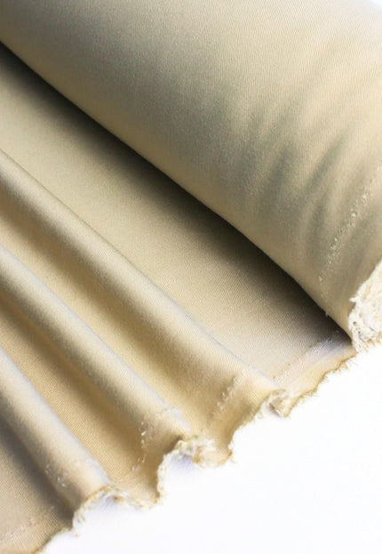 Olive green and Beige Tencel™ Twill Fabric by the yard, 56 inches wide, 145 GSM, Lyocell India