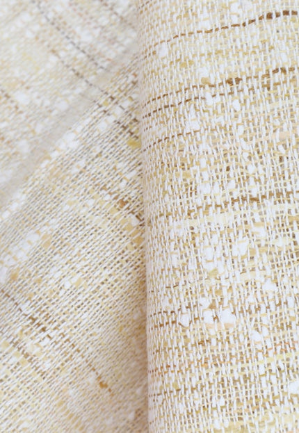 Tissu en soie Eri mélangée à de la soie Lotus au mètre, 44 pouces de large, 201 GSM