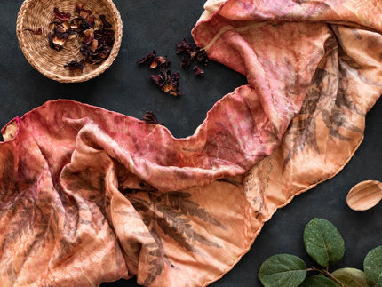 Foulard imprimé écologique, tissu en soie Tussar sans cruauté, 59 x 45 pouces, 135 g/m²