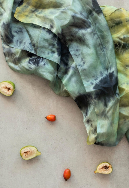 Foulard imprimé écologique, tissu en soie Tussar sans cruauté, 59 x 45 pouces, 135 g/m²