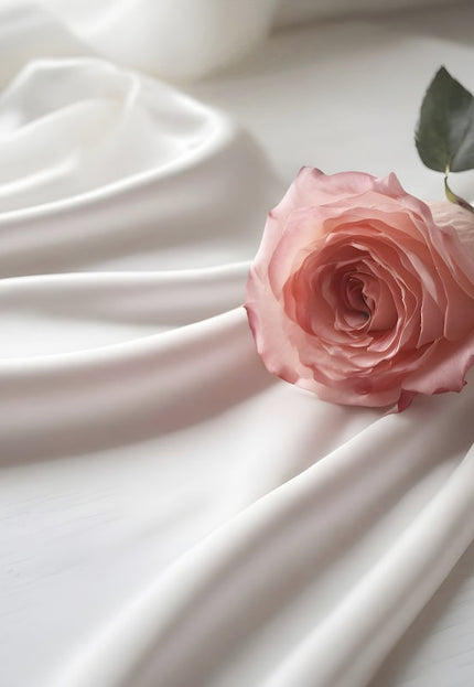 Tela crepé de seda vegana RFD Rose por yarda, 44 pulgadas de ancho, 135 GSM