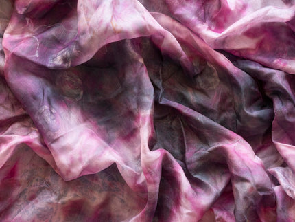 Tissu en soie Tussar éco-imprimé au mètre, 45 pouces de large, 105 g/m²