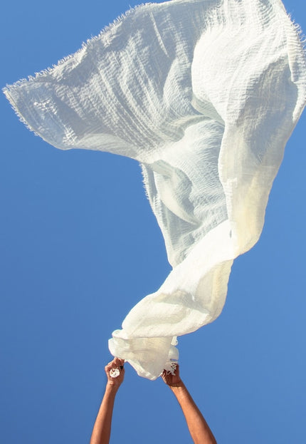 Natural RFD Rose Silk Chiffon Fabric by the yard, 44" inches wide, 90 GSM