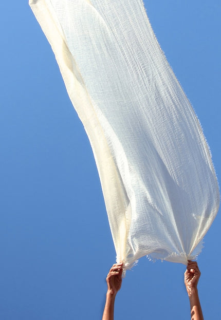 Natural RFD Rose Silk Chiffon Fabric by the yard, 44" inches wide, 90 GSM