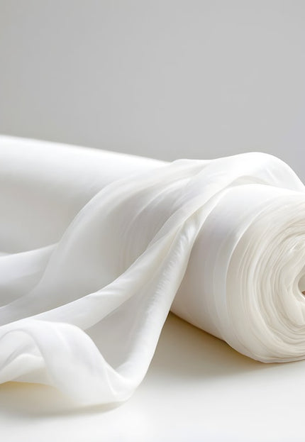 Natural RFD Rose Silk Chiffon Fabric by the yard, 44" inches wide, 90 GSM