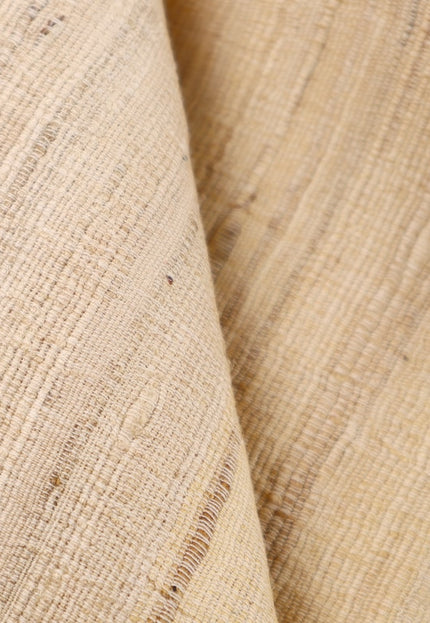 Seda Eri Peace tejida a mano en color beige natural por yarda, 44 pulgadas de ancho, 402 GSM