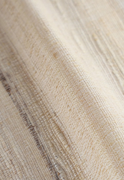 Seda Eri Peace tejida a mano en color beige natural por yarda, 44 pulgadas de ancho, 402 GSM