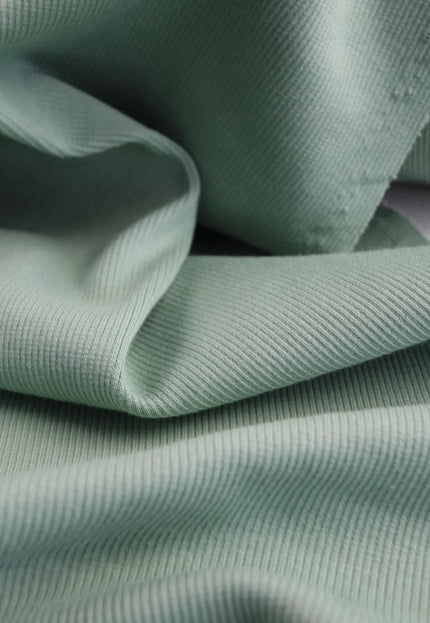 Tissu côtelé interlock en jersey de chanvre, 53 pouces de large, 305 g/m², côte 2x1