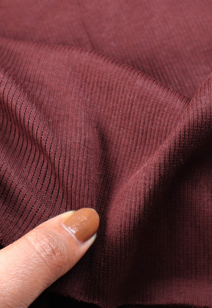 Tissu côtelé interlock en jersey de chanvre, 53 pouces de large, 334 g/m², côte 2x1