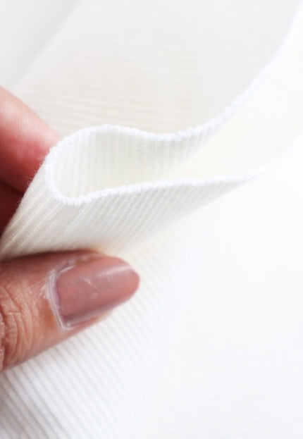 Tissu côtelé interlock en jersey de chanvre, 53 pouces de large, 334 g/m², côte 2x1