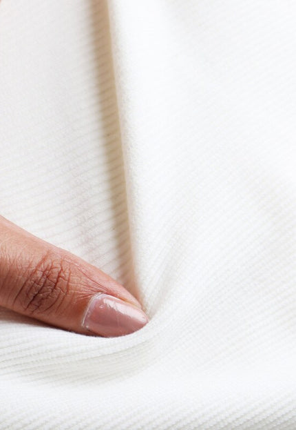 Tissu côtelé interlock en jersey de chanvre, 53 pouces de large, 334 g/m², côte 2x1