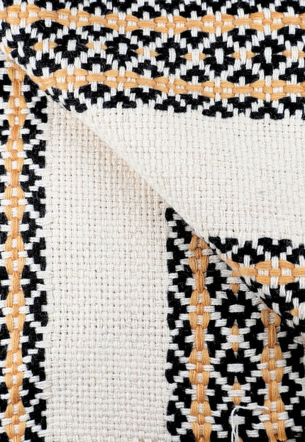 Tela Jacquard de cáñamo con mezcla de algodón, tejida a mano, por yarda, 45 pulgadas de ancho, 340 g/m²