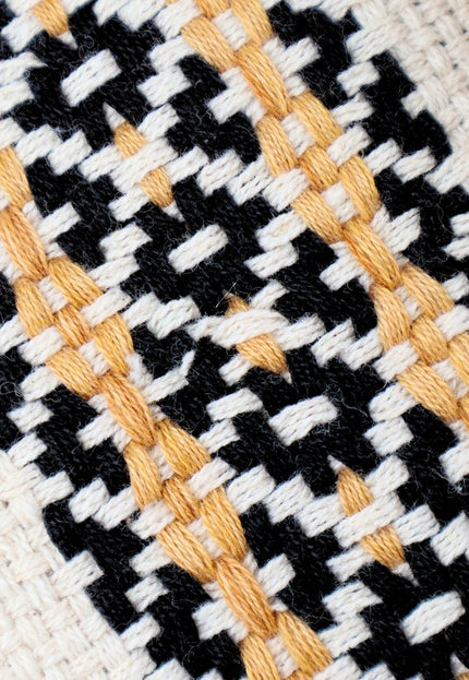 Tela Jacquard de cáñamo con mezcla de algodón, tejida a mano, por yarda, 45 pulgadas de ancho, 340 g/m²