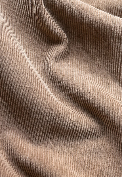 Hemp Corduroy Fabric by the Yard - Shades of Brown, 12 Wales, 58 Inches Wide, 240 GSM Soft Material for Sewing & Crafts