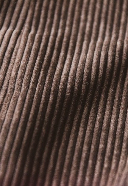 Hemp Corduroy Fabric by the Yard - Shades of Brown, 12 Wales, 58 Inches Wide, 240 GSM Soft Material for Sewing & Crafts