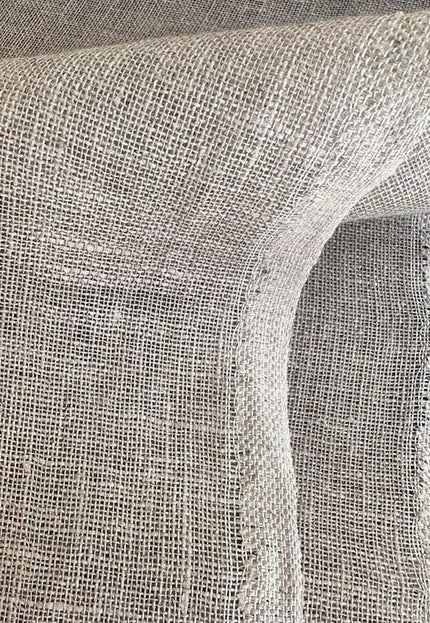 Tela de cáñamo orgánico color crudo, 210 g/m², 58 pulgadas de ancho