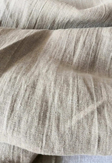 Tela de cáñamo orgánico color crudo, 210 g/m², 58 pulgadas de ancho