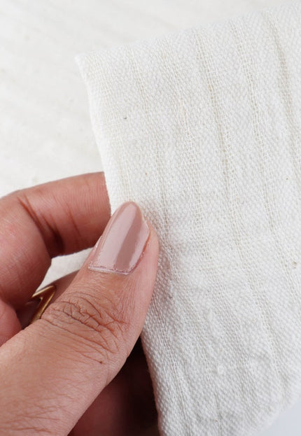 Tela de algodón Kala Roja Jamdani, tejida a mano, con rayas RFD, 45 pulgadas de ancho, 166 GSM